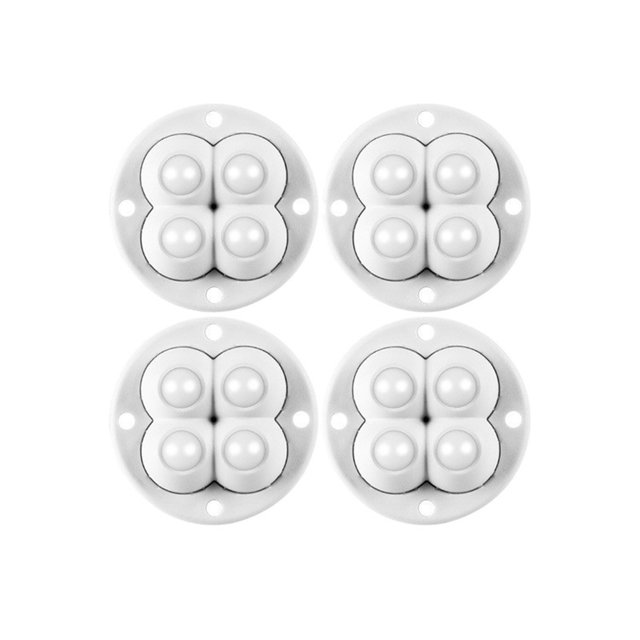 4 Pcs Roulettes Pivotantes pour Meubles Boîte de Rangement Rotation 360° 4 Billes Roue Universelle Silencieuse, Matériau Supérieur