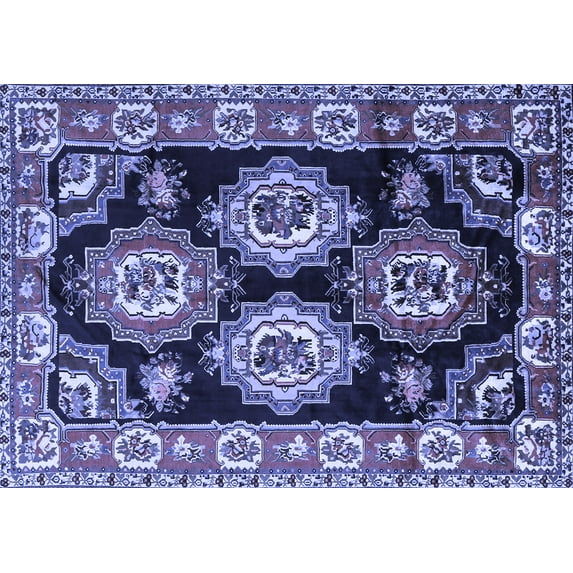 Ahgly Company Indoor Rectangle Persian Blue Traditional Area Rugs, 2' x 4'