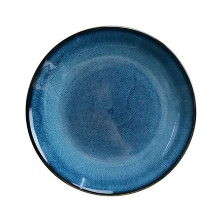

FRCOLOR 1Pc Ceramic Western Food Steak Plate Practical Blue Spaghetti Serving Tray