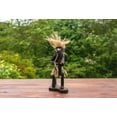 thumbnail image 4 of Handmade Wooden Primitive Tribal Kneeling Archer Funny Statue Sculpture Tiki Bar Handcrafted Unique Gift Art Home Decor Figurine Archery Hand Carved, 4 of 5