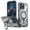 Gray, variant on ELEHOLD For iPhone 13 Pro Ergonomic Design Military Grade Shockproof Protective Case Magnetic Ring Stand Rugged Cover, Non-Slip, Support Wireless Charging, Black