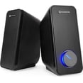 thumbnail image 3 of GOgroove Computer Speakers for Desktop and Laptop - USB Speakers for Desktop Computer with Loud and Clear 2-Way Drivers for 32W of Power and Bass, Built-in Headphone & AUX Input Ports, LED Volume Knob, 3 of 9