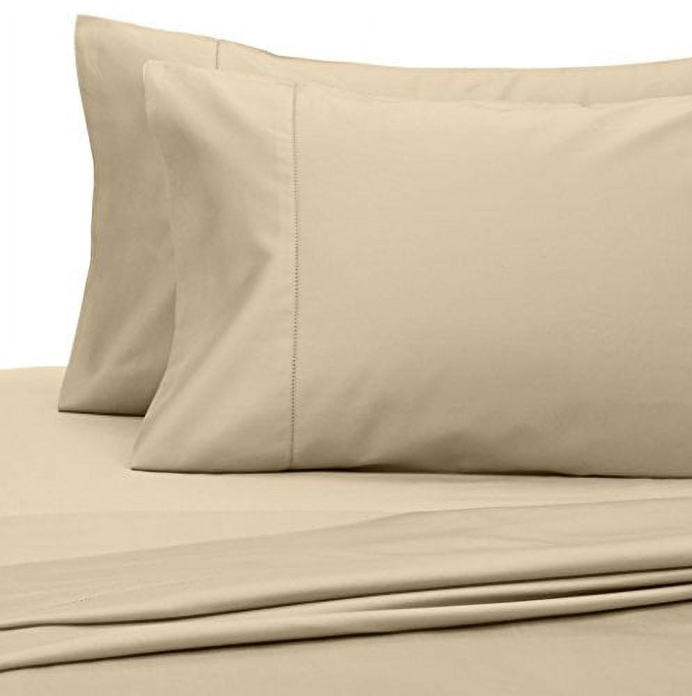 Pinzon 400-Thread-Count Egyptian Cotton Sateen Hemstitch Sheet Set  Queen, Taupe