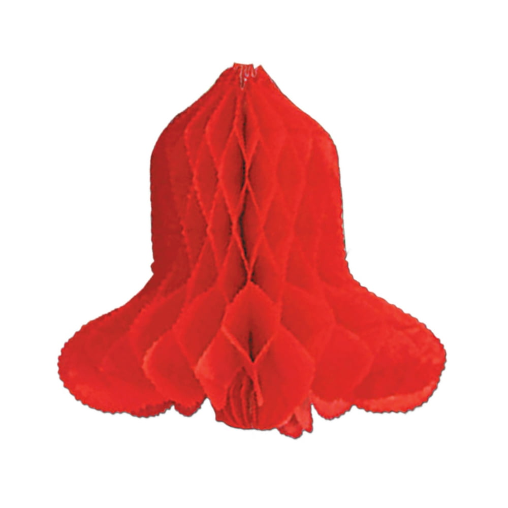20" Red Tissue Paper Bell Holiday Christmas Party Decoration Walmart