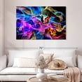 thumbnail image 2 of Elephant Stock Rainbow Fog Wall Art - Horizontal Canvas Wall Art - Living Room Wall Decor - Abstract Canvas - Black And Blue Decor - 48" x 32", 2 of 8