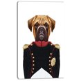 thumbnail image 2 of Boxeur Chien en Uniforme Militaire - Impression sur Toile d'Art Animalier, 2 of 3