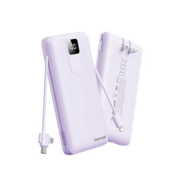 Cargador portátil charmast C2046S 20000mAh con cables integrados