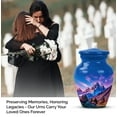 thumbnail image 4 of Mountain Small Keepsake Cremation Urn For Ashes Adult - 3 Inch Burial Urn For Women & Men - Blue Mini Urns For Human Ashes For Male And Female - Decorative Funeral Urns For Mom And Dad, 4 of 7