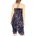 thumbnail image 2 of Sakkas Valdis Women's Boho Harem Loose Baggy Jumpsuit Pants Elephant Smock Elastic - Navy - One Size, 2 of 5
