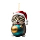 thumbnail image 2 of Navidad Lindo Gato Adornos Acrílico Coche Decoraciones (C), 2 of 2