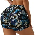thumbnail image 2 of Wukai Football Print Pack Biker Shorts for Women Yoga Workout Gym Running Scrunch Active Shorts-Large, 2 of 8