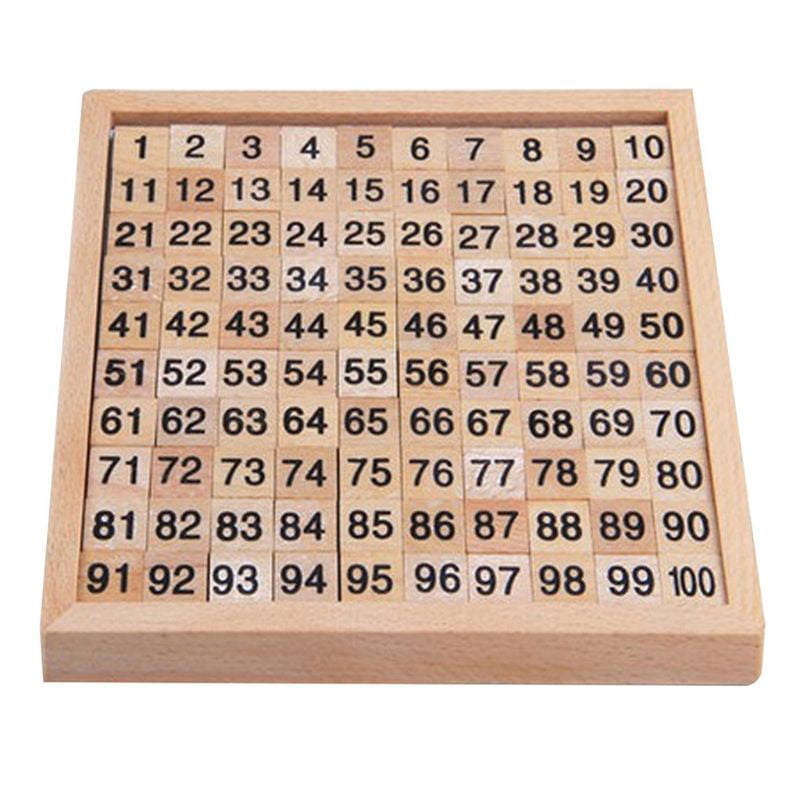 Hundred Board Montessori 1-100 Consecutive Numbers Educational Game for Kids 