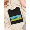 thumbnail image 3 of Camping Trip Graphic Women Black T-Shirt, Female XX-Large, 3 of 4