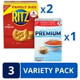 Crackers & Premium Saltine Crackers Variety Pack, Family Size, 3 Boxes ...