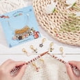 thumbnail image 5 of 18 Pcs Bees Flower Stitch Markers Alloy Enamel Crochet Stitch Marker Charms Removable Lobster Clasp Locking Stitch Marker for Knitting Weaving Sewing Accessories Quilting Handmade Jewelry Mixed Color, 5 of 8
