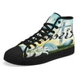 thumbnail image 7 of Easter Christian Cross Resurrection of Jesus He Is Risen High Top Canvas Shoes Sneakers Black Size 11, 7 of 7