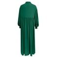 thumbnail image 5 of Women's Casual Long Sleeve Buttoned Loose Solid Color Long Version Shirt Dress Women S Summer Dress Shirt Dress with Belt Dress Ruffles Women Dress Sleeveless Summer Business Clothes for Women Womens, 5 of 5
