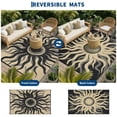 thumbnail image 6 of HIWEAVER Black/Brown 9'x 12' Outdoor Rug Garden Decor Abstract Sun Pattern Carpet Plastic Straw Waterproof Reversible Patio Area Rug for Balcony Deck Picnic Portable Camping Mat, 6 of 8