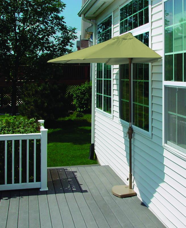 Blue Star Group 7.5-ft Off-The-Wall Brella Half Umbrella 88W 94H