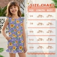 thumbnail image 6 of ZIATUBLES Lavender Yellow Floral Print Girls Jumpsuit Summer Casual Romper Flutter Sleeves One-Piece Playsuit Elastic High Waist Kids Outfit with Pockets for 7-8 Y, 6 of 6