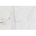 thumbnail image 3 of Men's Slim Fit Cotton Blend Stretch Button Up Long Sleeve Solid Dress Shirt (White, 2XL (18-18½) sleeve: 34/35), 3 of 3