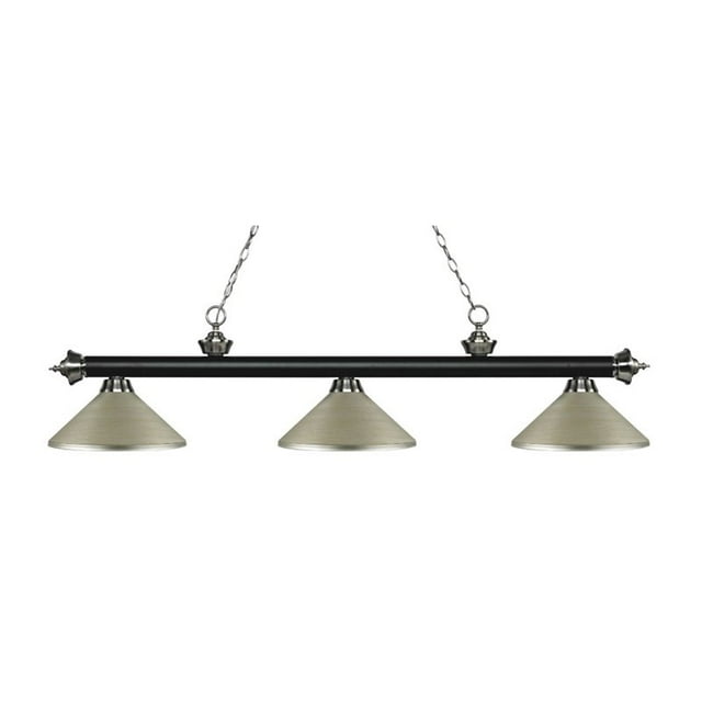 Z-Lite Rivera 3 Light Game Table Light in Antique Silver