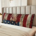 thumbnail image 2 of Balery American Flag1 Funda Protectora para Almohada Corporal de Algodón Hipoalergénico con Cierre(55 x 21 pulgadas), Almohadas No Incluidas, 2 of 7