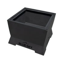 Blue Sky Outdoor Living Square Steel Peak Smokeless Patio Fire Pit, Black