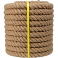 thumbnail image 2 of Twisted Manila Rope Jute Rope (1-1/4 Inch x 50 Feet) Natural Thick Hemp Rope for Docks, Railings, Bed Swings, Decorating, 2 of 5