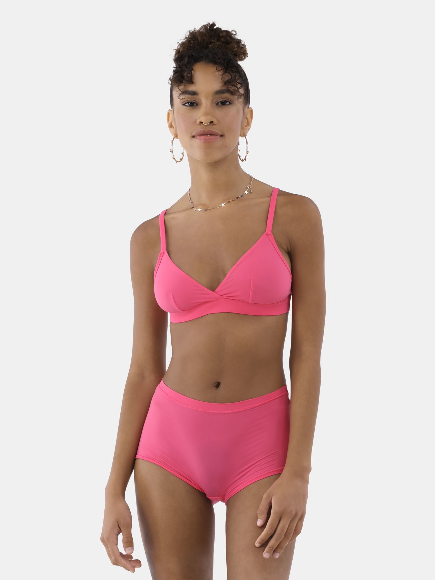 No Boundaries Women's Fit Stretch Triangle Bralette, Sizes XS-3XL