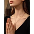 thumbnail image 3 of FindChic Layered Cross Necklace for Women, Rose Gold Plated Cross Pendant Necklace Trendy Beaded Chain Choker Necklaces Christian Faith Jewelry Gifts for Women, 3 of 9