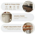 thumbnail image 4 of Aogllati Farmhouse White Vanity Table with Lights, Mirror, and Storage, 4 of 9
