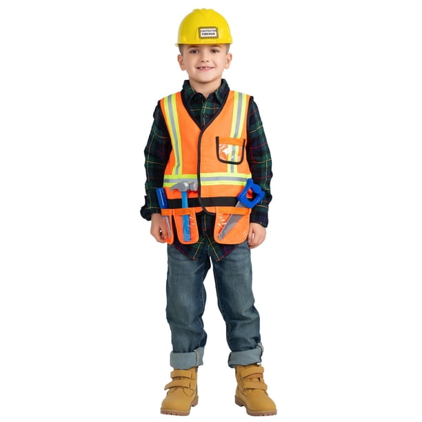 Set de juego de disfraces de obrero de la construcción Dress Up America Kids