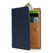 Multi Card Slim Bifold Genuine Leather Men Travel Wallet Pocket Holder, Best Mens Wallets for Cash, ID, Credit Cards