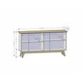 thumbnail image 2 of Yonkers 62.99 Sideboard with Solid Wood Legs and 2 Cabinets in Off White and Cinnamon, 2 of 5