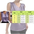 thumbnail image 3 of Hwmodou Women Summer V Neck Casual Solid Color Satin Sleeveless Basic Vest Shirt Fashionable Simple Top Unique Lightweight Stretchy Breathable Cami, 3 of 6