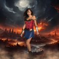thumbnail image 2 of Wonder Woman Complete Adult Movie Costume-Medium, 2 of 2