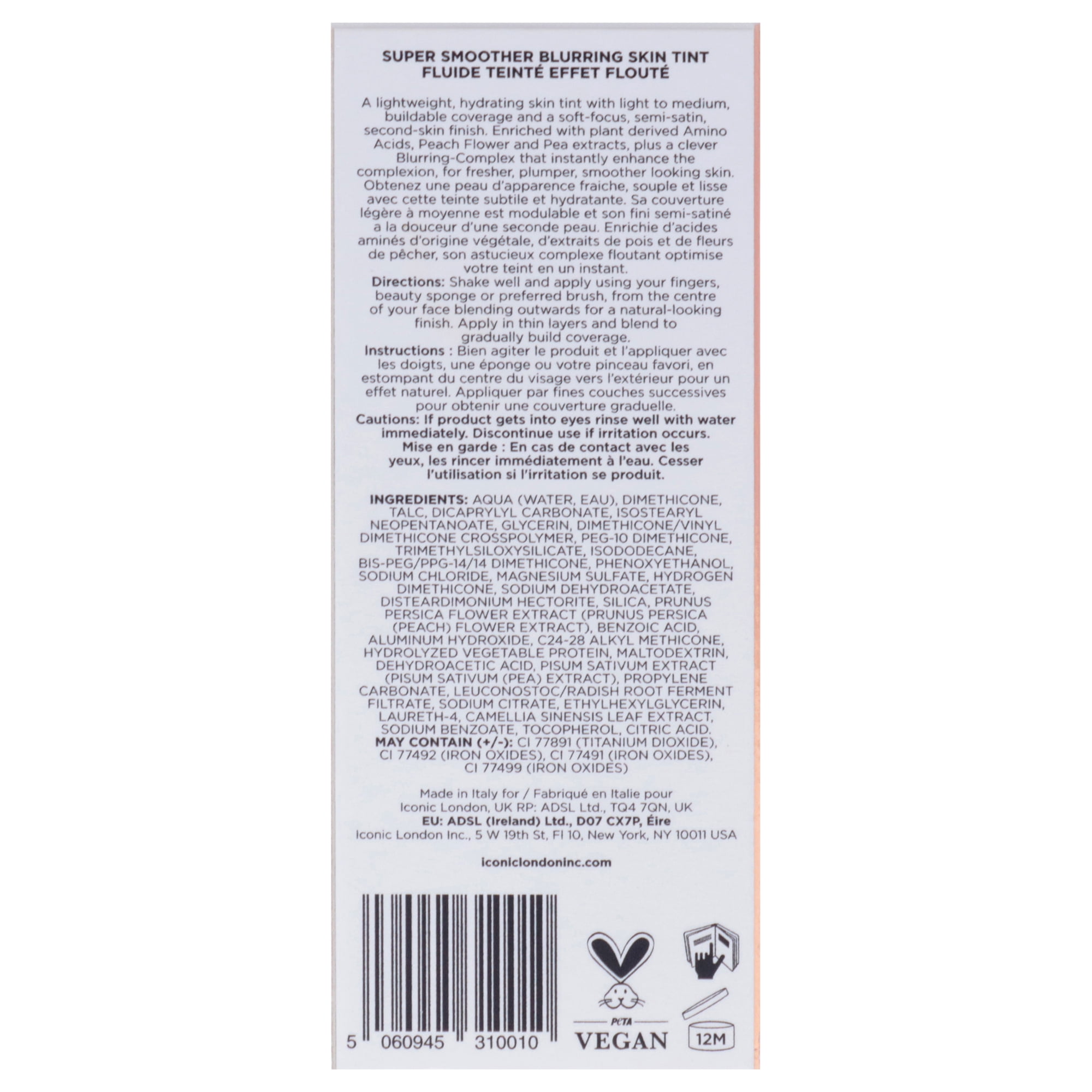 Iconic London Super Smoother Blurring Skin Tint - Neutral Fair , 1.01 oz Makeup