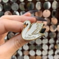 thumbnail image 2 of You Are Naturally Beautiful When You Are Yourself Swan Enamel Pin in White and Gold, 2 of 9