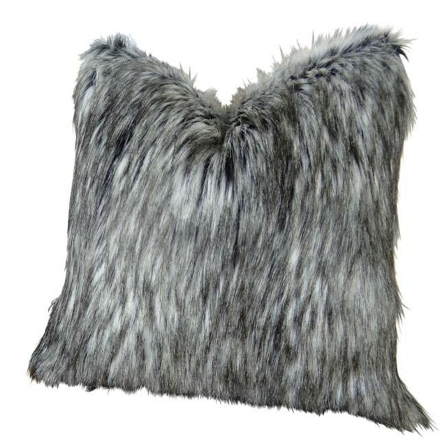 Plutus Siberian Faux Husky Handmade Throw Pillow, (12" x 25")