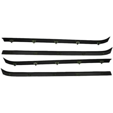 Door Window Belt Weatherstrip - 4 Piece - Compatible with 1981 - 1986 Chevy C10 1982 1983 1984 1985