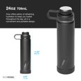 thumbnail image 2 of Botella de agua EcoVessel de 710 ml con aislamiento y tapa doble con infusor, 2 of 6