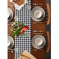 thumbnail image 5 of Table Runners 36 Inches Long Dress Scarves, Christmas Cardinal Bird Farmhouse Kitchen/Dining Table Runner, Short Coffee Tablerunners, White Black Plaid Pine Branch Snow 13x36 Inch, 5 of 7