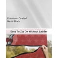 thumbnail image 6 of 4th of July RV Awning Sun Shade Screen 9'X7' Freedom Butterfly Mesh Sunscreen Red Blue Stars Patriotic Awning Shade Screen with Zipper UV Blocker Completed Kits for RV Motorhome Camper, 6 of 7