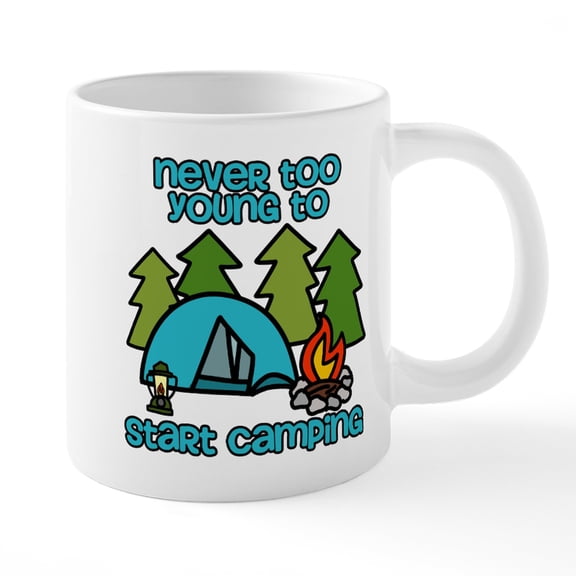 CafePress - Never Too Young To Start Ca - 20 Oz White Ceramic Mega Mug