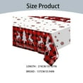 thumbnail image 2 of BinKFF Buffalo Plaid Merry Christmas Party Tablecloth Decorations,Plastic White Snowflake Buffalo Plaid Sign Table Cover for Winter Christmas Holiday Party Supplies,54x108 inch, 2 of 8