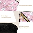 thumbnail image 5 of FORMRS Makeup Bag Travel Cosmetic Organizer for Women Fold Flat Zipper Pouch with Handle, Pink Halloween, 5 of 8