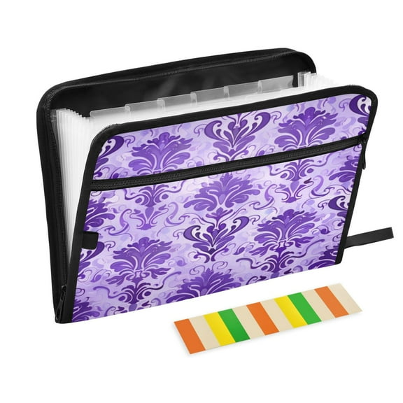 Organ Folder 14.2 x 0.8 x 10.6 Inches 13 Separate Pockets A4 Size Documents Folder A Sort Storage File Manager For The Home Office Purple Vine