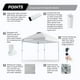 thumbnail image 5 of Carpa con toldo Nazhura, 3 x 3 m, plegable, con bolsa de arena, color blanco, 5 of 7