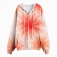 thumbnail image 4 of Towmus Lightweight Zip Up Hoodies for Women Casual Sweatshirts Long Sleeve Jacket Drawstring Gradient Hooded with Pockets, 4 of 5